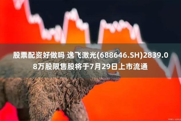 股票配资好做吗 逸飞激光(688646.SH)2839.08万股限售股将于7月29日上市流通
